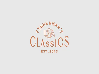 Fisherman's Classics brand branding identity logo logo design vintage