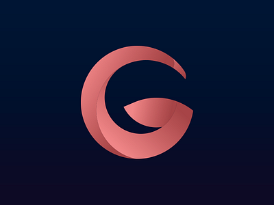 Flamingo G flamingo g gradient letter logo mark miami oldschool