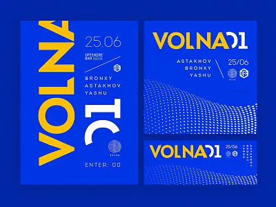 Volna 01 blue dots font graphic music poster typography