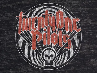 TØP Zone Skull classic metal one pilots psychedelic retro rock skeleton skull twenty vintage