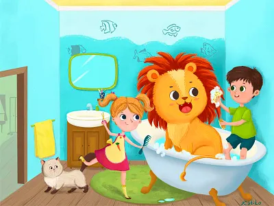 Lion Katiko booksforkids childrensbook childrensillustration kidsbook picturebook picturebookillustrator