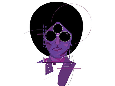 Prince Tribute circles geometric illustration music prince purple purple rain tribute vector