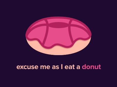 Donut Break breakfast debut shot donut food hello illustration yum