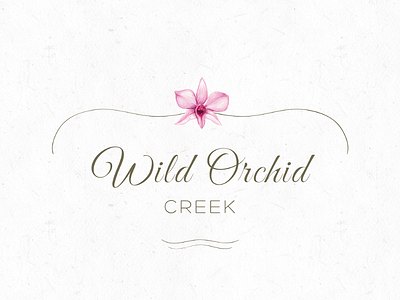 logo design concept for a wedding space logo love orchid pink romantic tender wedding