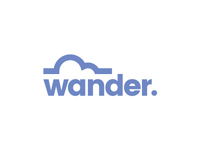 Wander Logo air airline clouds fly logo type vector