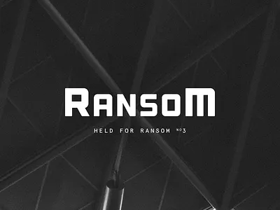 Held for Ransom 3 black black and white font logomark logotype mark ransom typography white