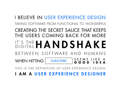 User Experience Manifesto design experience manifesto me user