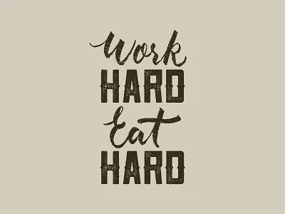 Eat Hard apparel food lettering script typography