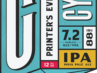 C is for Cyan beer bottle design label printing