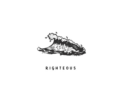 Righteous draw handmade life ocean sketch surf waves