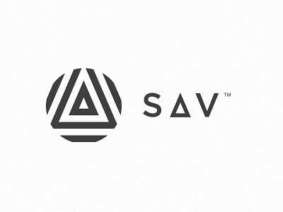 Sav active wear black brand cystic fibrosis emblem geometric logo logotype minimal minimalistic triangle women