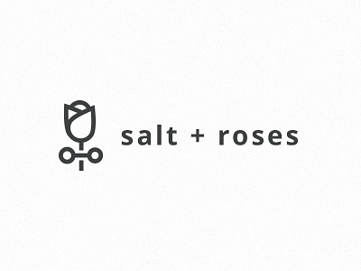 salt + roses active wear brand cystic fibrosis emblem logo logotype minimal minimalistic simple women