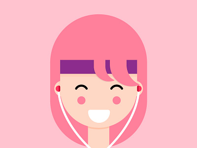 Cutie ^_^ 2d adobe adobe illustrator ai cute flat girl illustration illustrator music vector