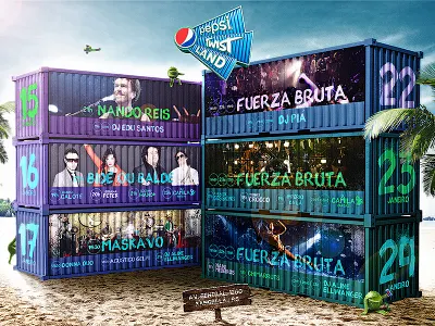 Poster criado para o Pepsi Twist Land 2016 ads festivalmusic livemarketing photocomposition photomanipulation poster psd socialmedia