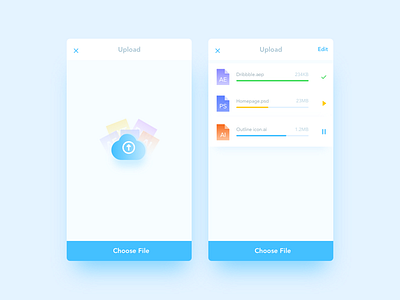 File Upload app dailyui interface mobile ui upload ux