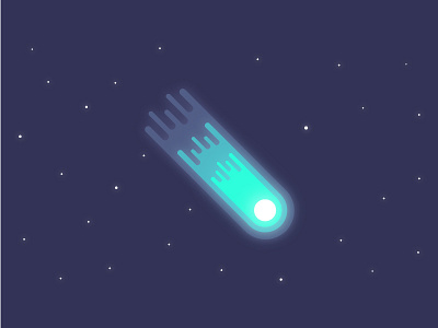 The Comet. 2d adobe adobe illustrator ai artist comet flat illustration illustrator space stars vector