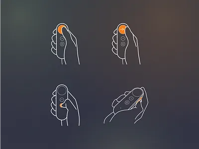 Daydream Controller Demo buttons controller daydream fulldive gesture hand illustration swipe touchpad tutorial volume vr