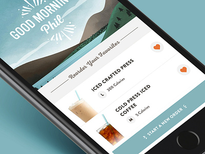 Coffee Ordering UX app coffee design favorites ios native ordering ui ux