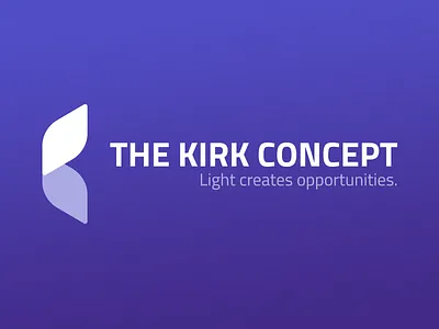 Updated Company Logo - The Kirk Concept brand creates custom light logo personal tagline