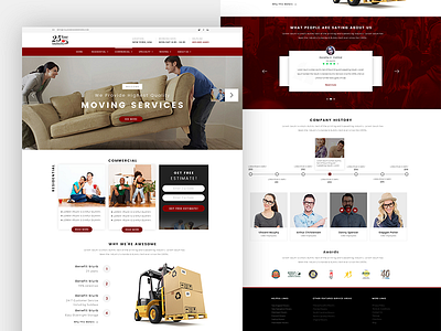 Relocation services - web design design flat home house landing page relocation services ui ux web webdesign