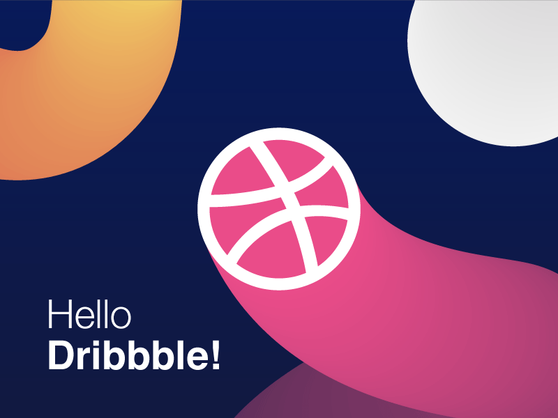 Hello Dribbble color dribbble gradient hello