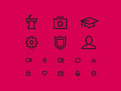 HeForShe Icon Set app branding clean data visualization design flat icon icons identity illustration illustrator infographic logo mobile ui ux vector web web design website