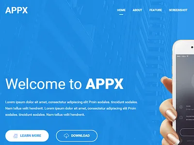 Appx - App Landing Page app bootstrap creative html5 landing page mobile onepage responsive technology visual composer wordpress app theme wordpress marketing theme