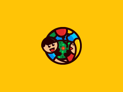 Playground illustration kids logo playground
