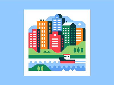 Coastal City illustration