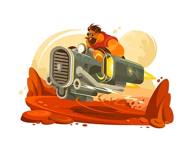 Space traveler cosmoboy exploration flat illustration kit8 planet science shuttle space spaceship surface vector