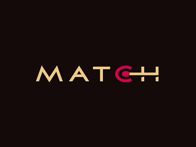 Match beige fire fusion logo logotype match red ring shadow wordmark