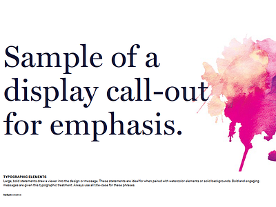 Typography guidelines brand branding design font fonts graphic design headline miller banner serif type typography watercolor