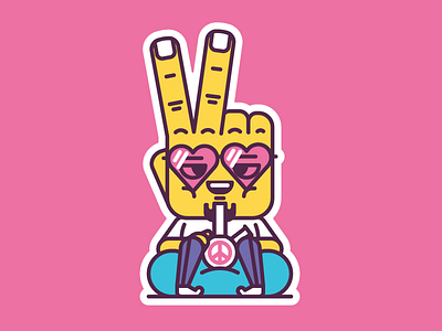 Handbro character cool friday hand handbro illustration line relax sticker stolz weed