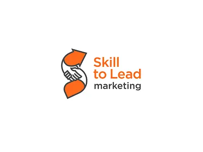 Skill To Lead ad brand brandidentity company hands identity lead logo logos logotype orange skill