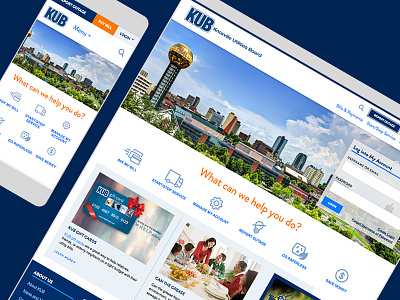 KUB electricity homepage kub mobile power utility website