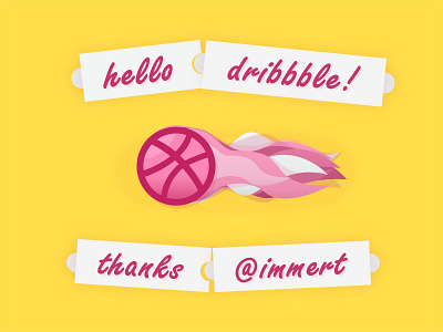 Hello dribbble! Thanks Mert! dribbble ball first shot tickets