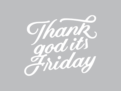 TGIF lettering type typography