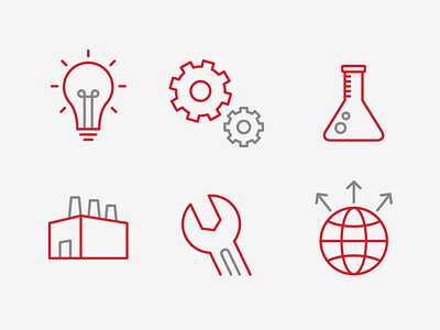 World of innovation icons corporate icons innovation minimal sleek