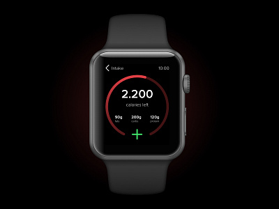 Apple watch calorie calculator - Daily UI #04 apple watch calculator calories daily ui fitness app nutrition nutrition app ui design watch watchos