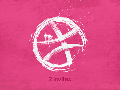 Doubbble invite brush draft dribbble dribbble invite handmade invite logo newbies splash stroke