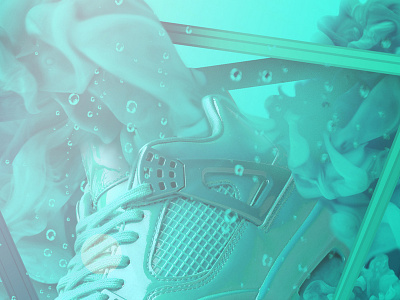 Jordan 4 basketball jordan jordans kicks nike photoshop shoes teal triangle water