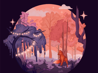 environment 01 colortheory fox illustration narrative