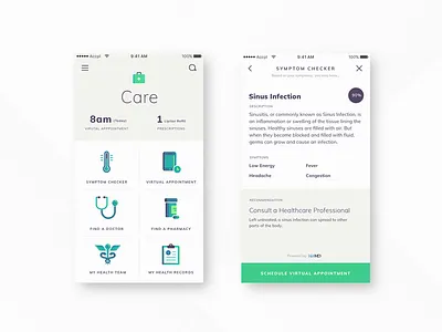 Health App Concept app care concepts health iconography icons ios typography