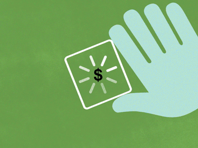 Verification Gateway $ animation flat hands icons mograph money motion simple