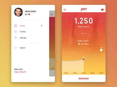 Fitness Application Design app applicaiton application fitness menu mobile run sport tracking ui ux