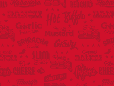 Sauce Logos bbq garlic gravy habanero inferno mango pattern ranch sauce slim chickens sriracha