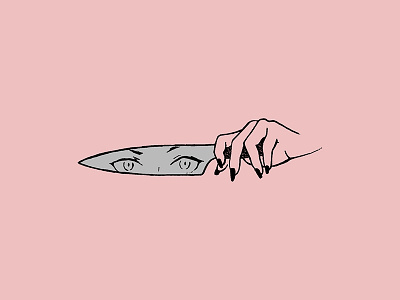 Reflection Time eyes for sale illustration knife minimal romance simple