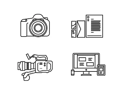Small Icon Samples branding camera icon illustration tech video camera web