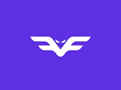 F blue eagle f graphic logo word