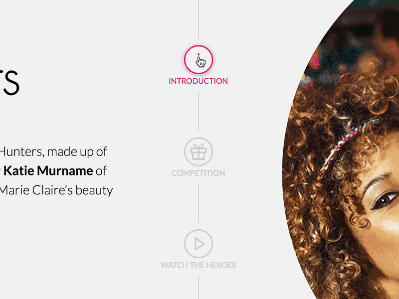 Vertically centered fixed navigation website competition fixed icon navigation pink superdrug time inc vertical